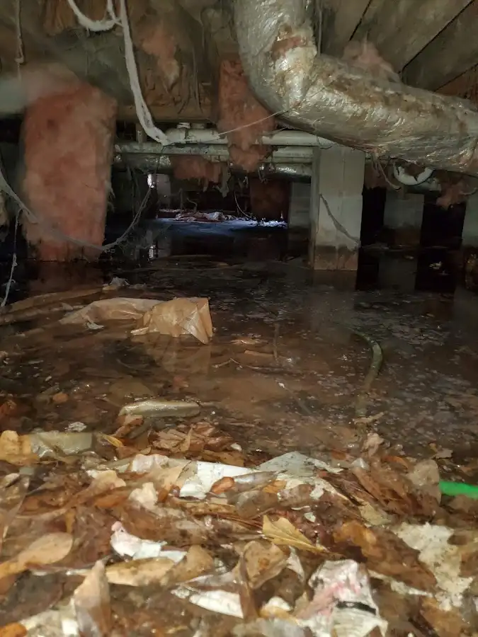 Crawl space flood assessment for Commercial Water Damage Restoration in Bennettsville
